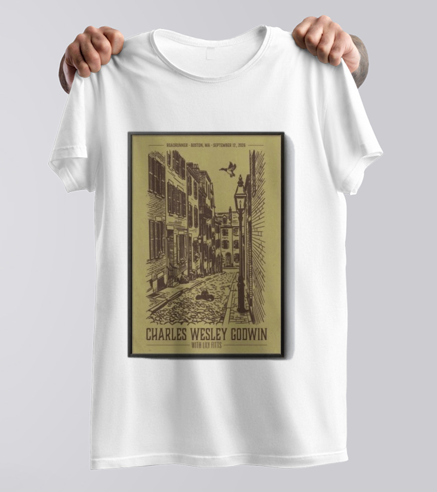 Roadrunner Boston MA September 12 2026 Charles Wesley Godwin With Lily Fitts T-Shirt