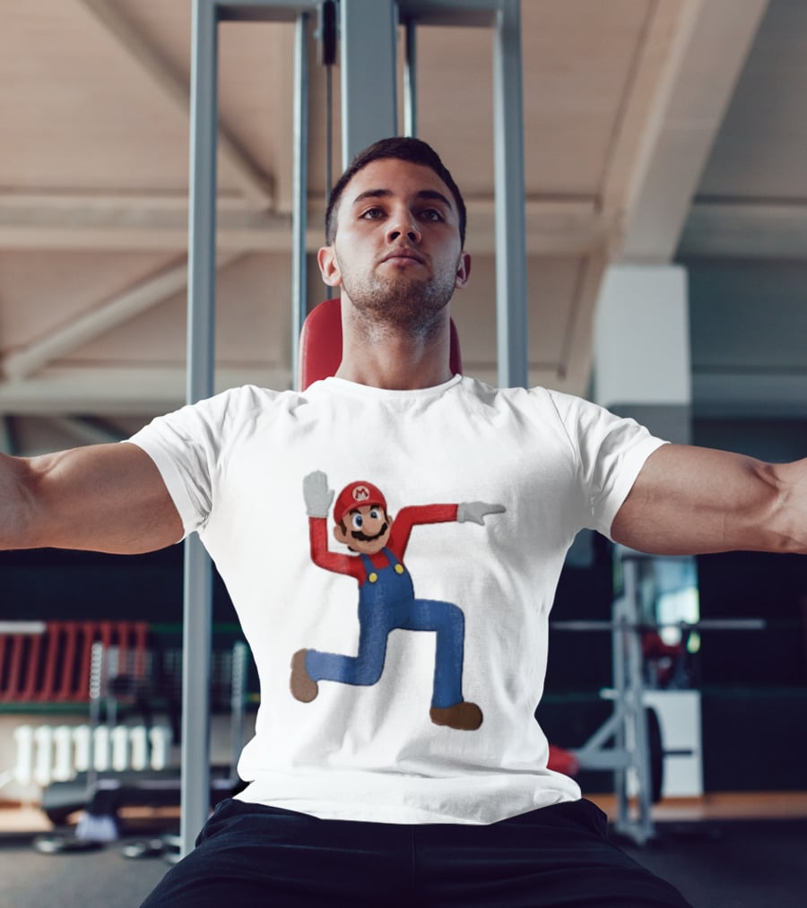 Super Mario Plumber Bent Arms And Legs Pose T-Shirt
