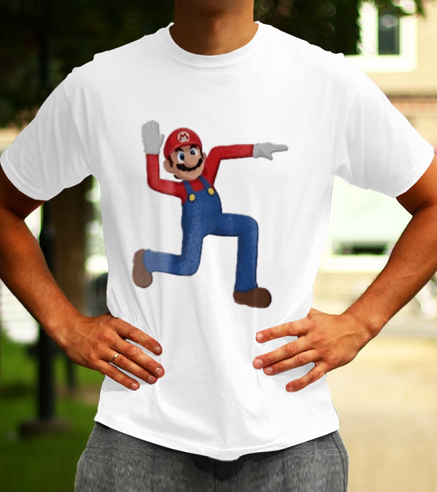 Super Mario Plumber Bent Arms And Legs Pose T-Shirt