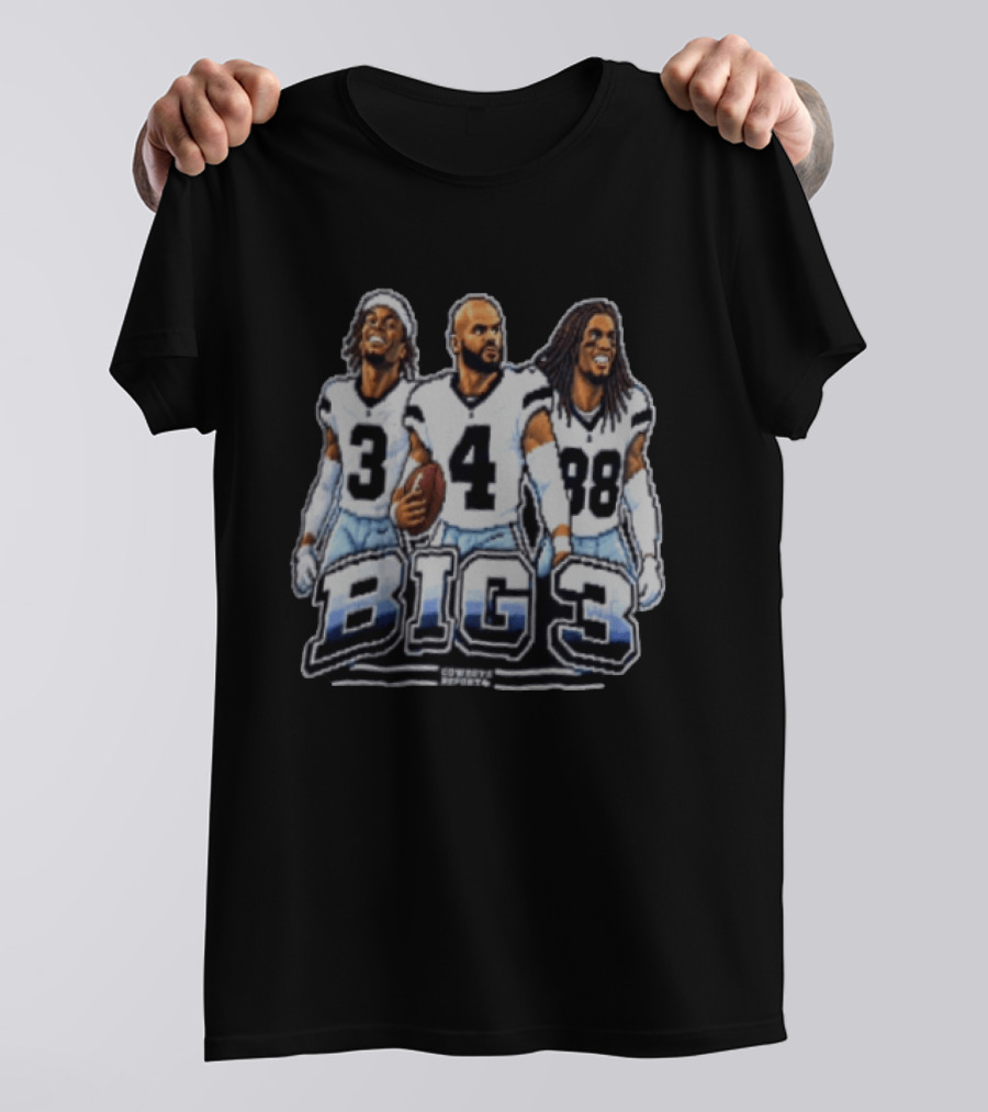 Dallas Cowboys Big 3 3 4 88 Cowboys Report T-Shirt