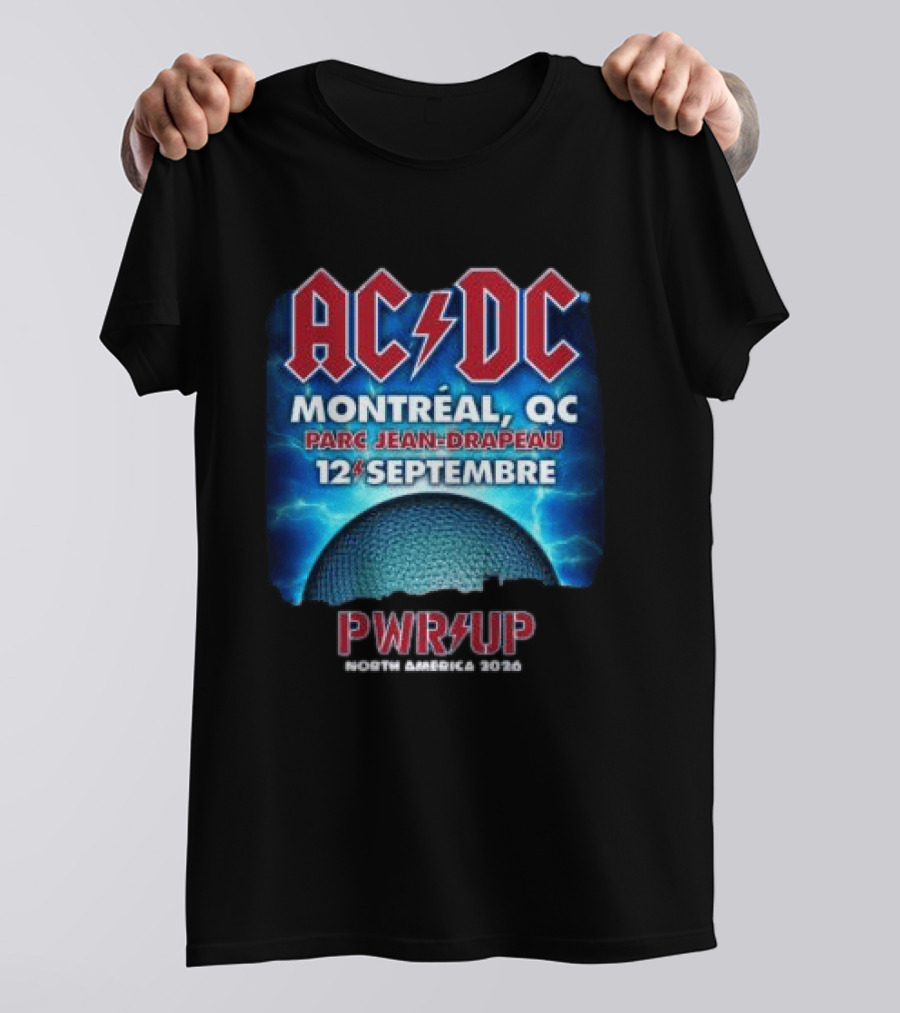 ACDC Montreal QC Parc Jean Drapeau 12 Septembre Pwr Up Tour T-Shirt