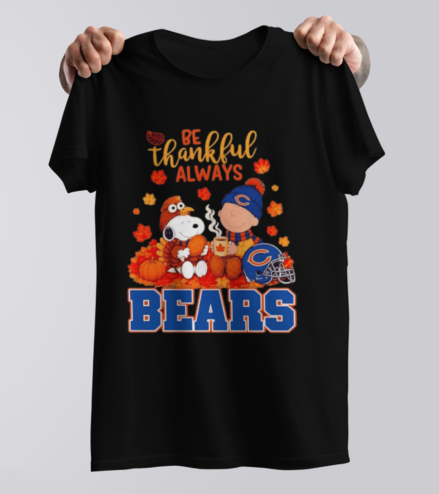 Be Thankful Always Snoopy And Charlie Brown Bears T-Shirt