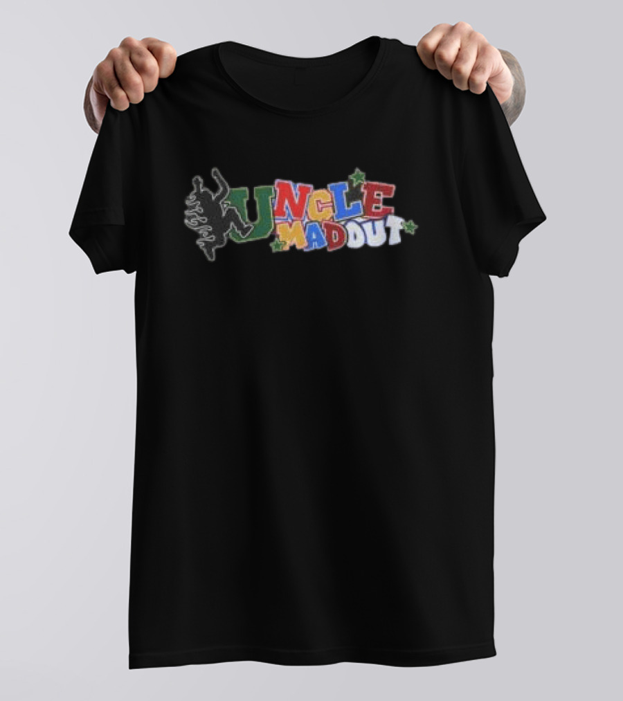 Uncle Madout DJ Madout Store Colorful Lettering Silhouette Tree T-Shirt