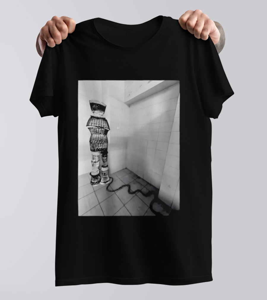 Calgary AeroMexico Airlines Winter Wonderland Robotic Figure In Monochrome Tile Room T-Shirt