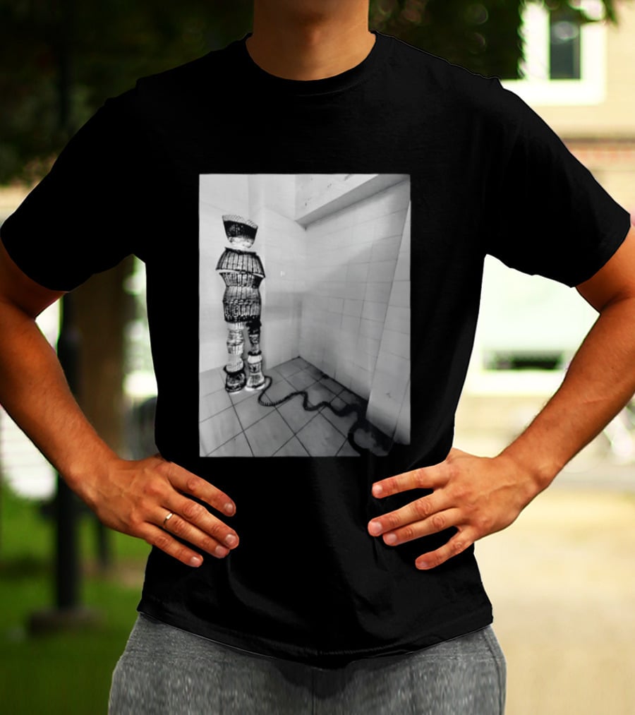 Calgary AeroMexico Airlines Winter Wonderland Robotic Figure In Monochrome Tile Room T-Shirt