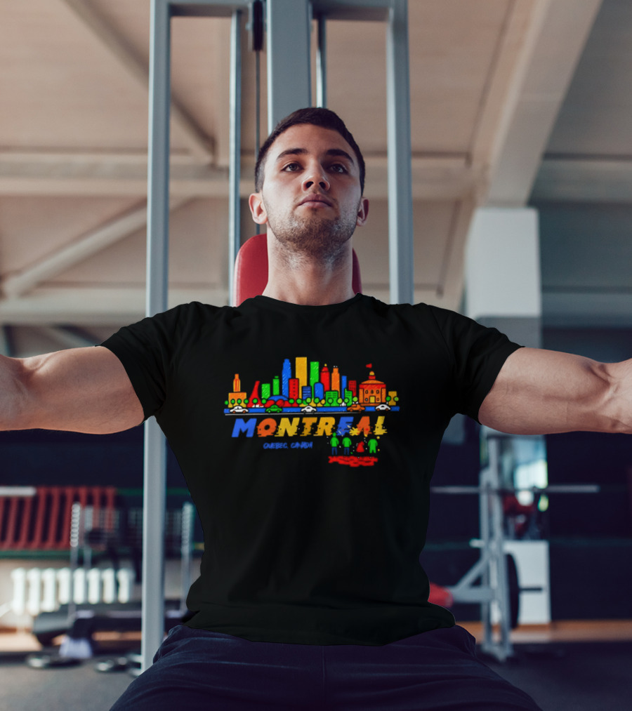 Montreal Quebec Canada Vibrant City Skyline Colorful T-Shirt