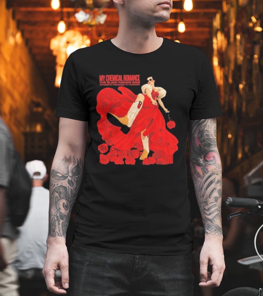 My Chemical Romance The Black Parade 2026 San Antonio September 12 Aladome Flower Dress Cowboy Boots T-Shirt
