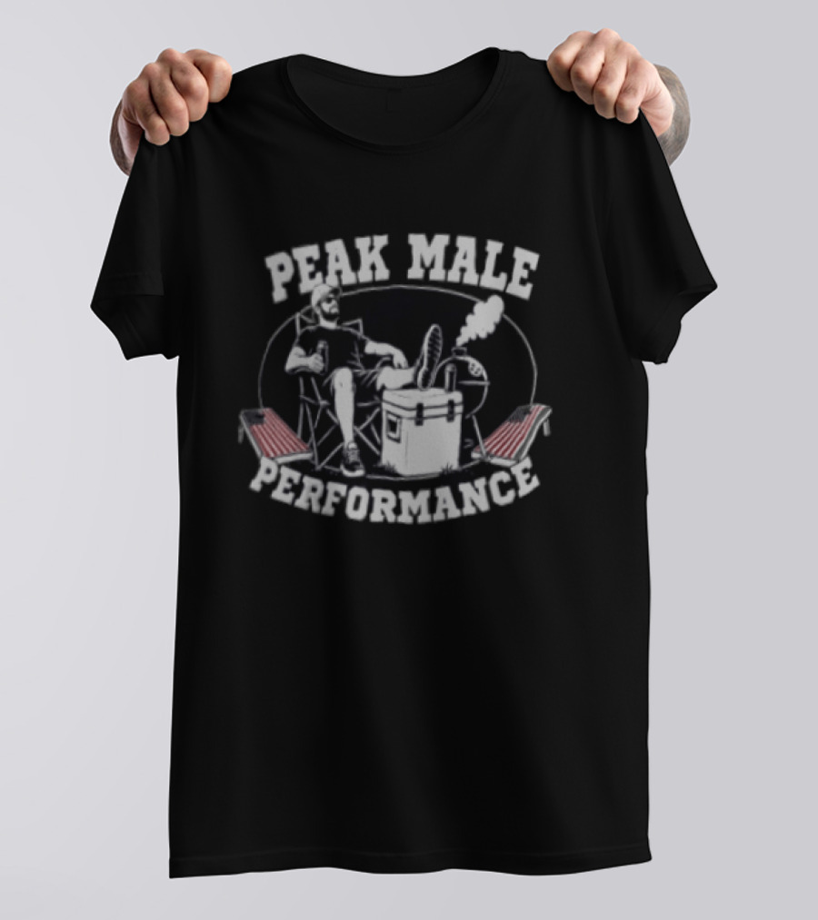 Peak Male Performance Relaxing With Grill And Cooler T-Shirt