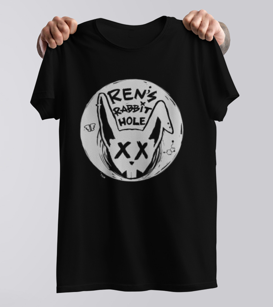 Ren's Rabbit Hole XX Bunny Graphic On Circle T-Shirt