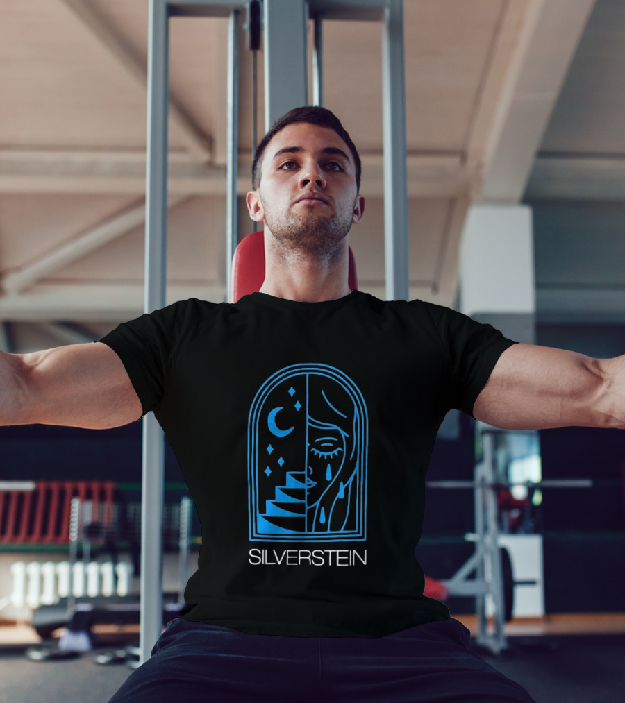 Silverstein Moon Crying Face Stairs Crescent Window T-Shirt