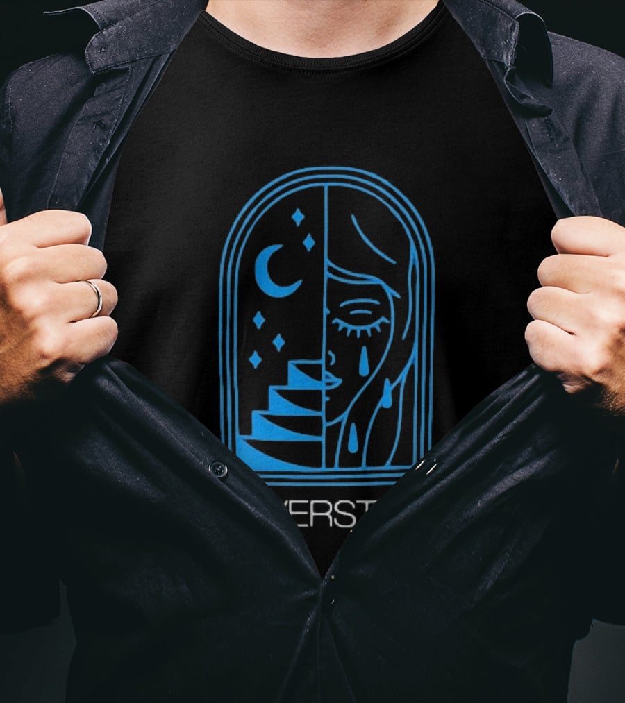 Silverstein Moon Crying Face Stairs Crescent Window T-Shirt