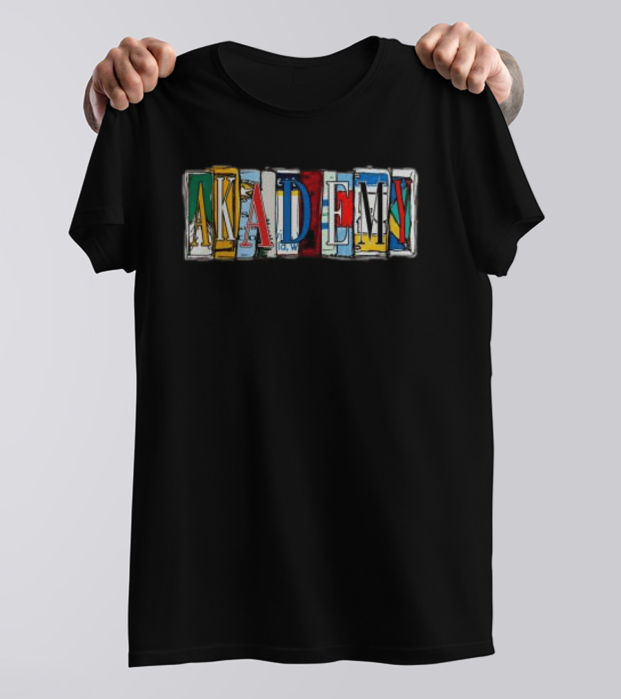 The Akademy Store License Plate Art Alphabet Letters T-Shirt