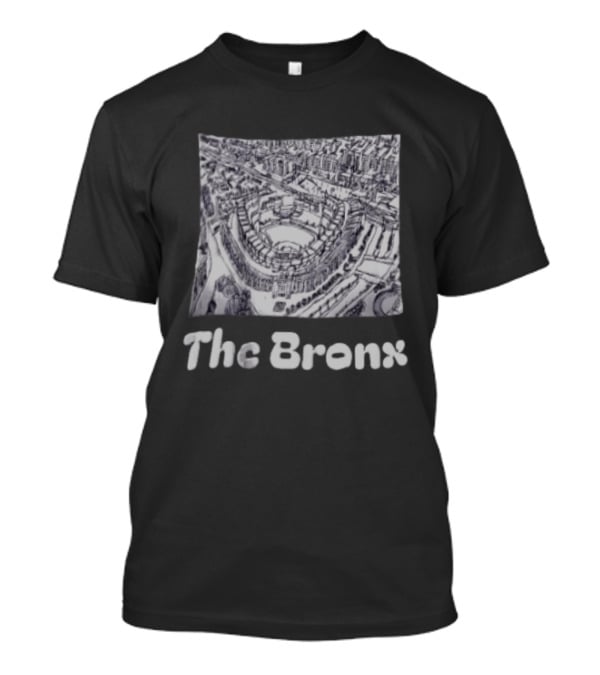 Bronx Yankee Stadium Detailed Sketch Arial View T-Shirt