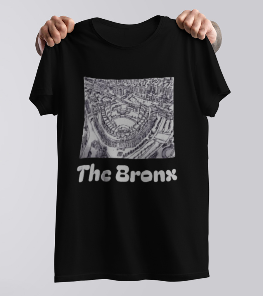 Bronx Yankee Stadium Detailed Sketch Arial View T-Shirt