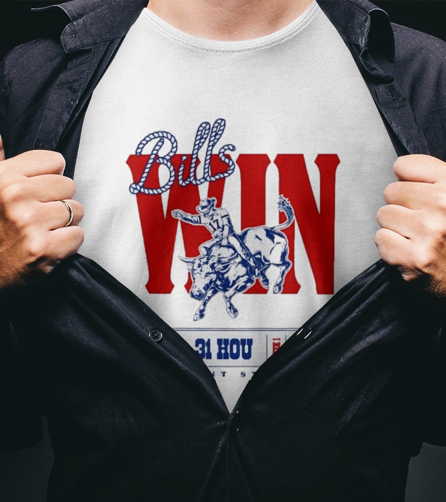Bills Win Buffalo Vs Houston Cowboy Rodeo Reliant Stadium Sep 13 T-Shirt