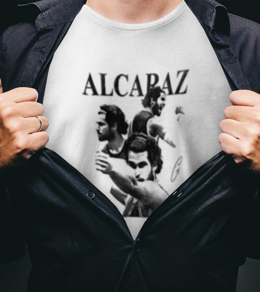 Alcaraz Tennis Player Silhouette US Open Champion T-Shirt