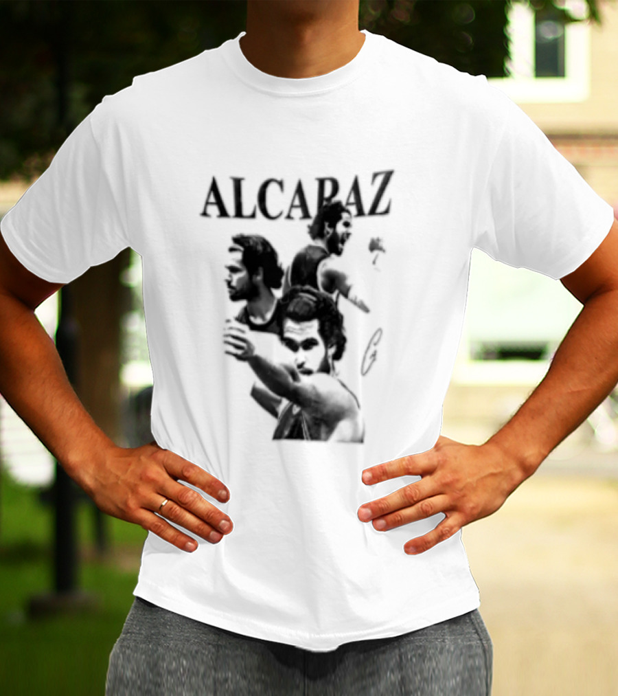 Alcaraz Tennis Player Silhouette US Open Champion T-Shirt