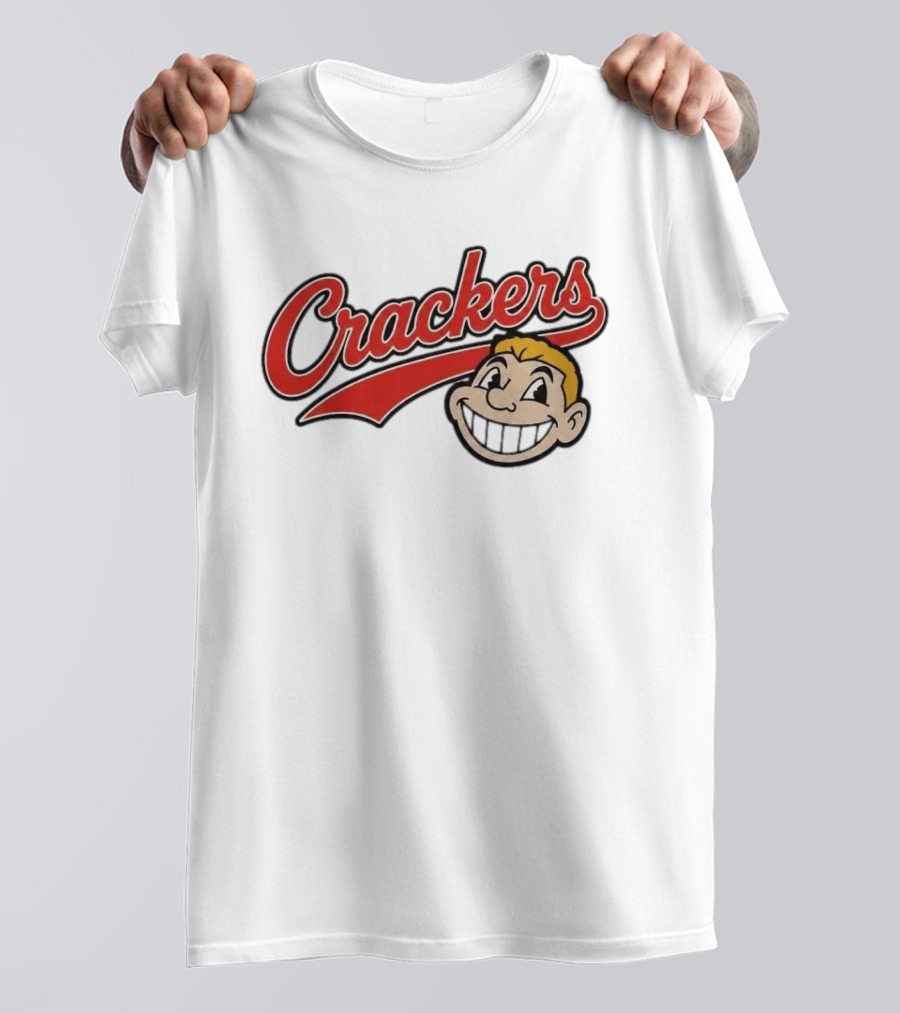 Crackers Logo Vintage Style Cartoon Face T-Shirt