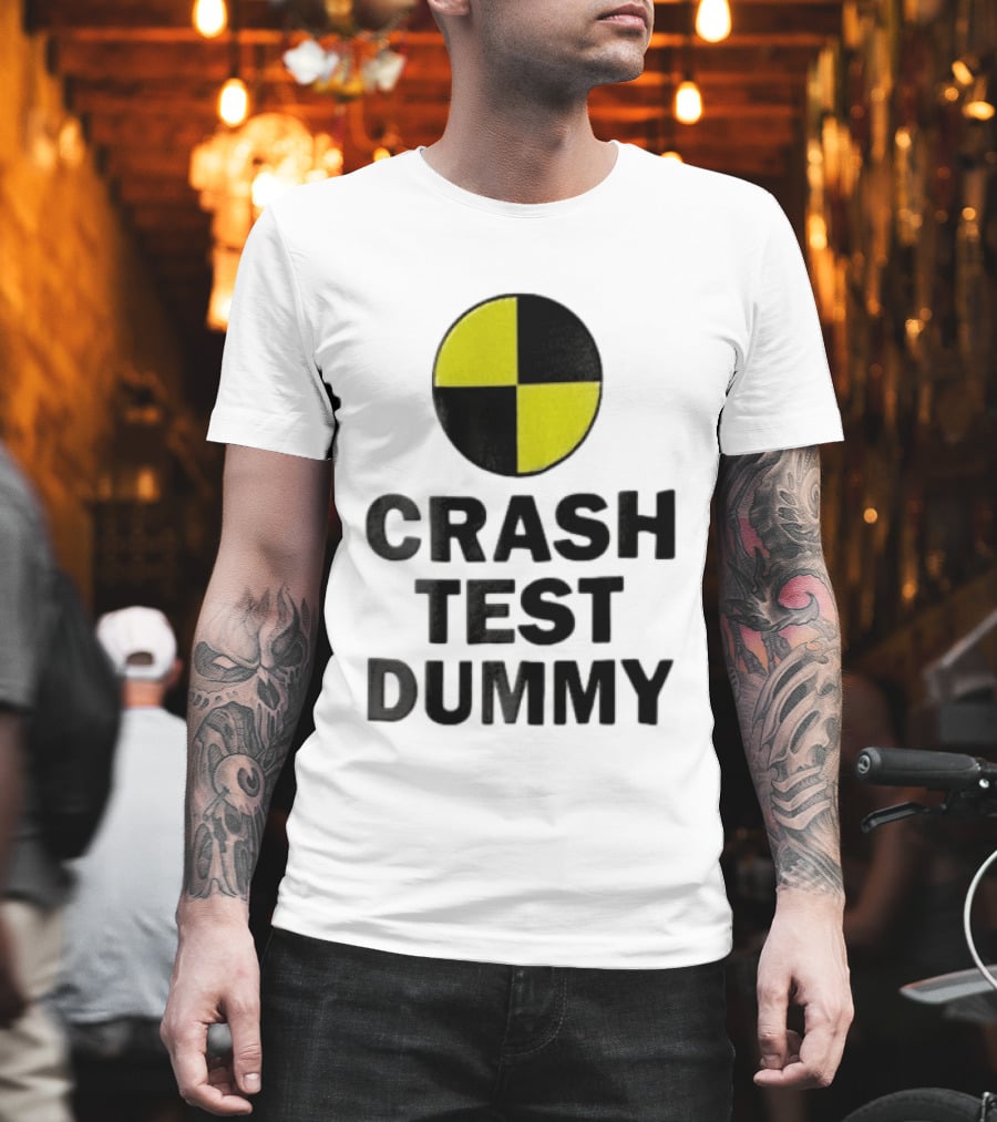 Crash Test Dummy Yellow Black Checkerboard Marker T-Shirt