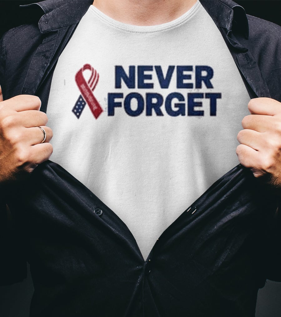 Dallas Cowboys Never Forget Ribbon Patriotic T-Shirt