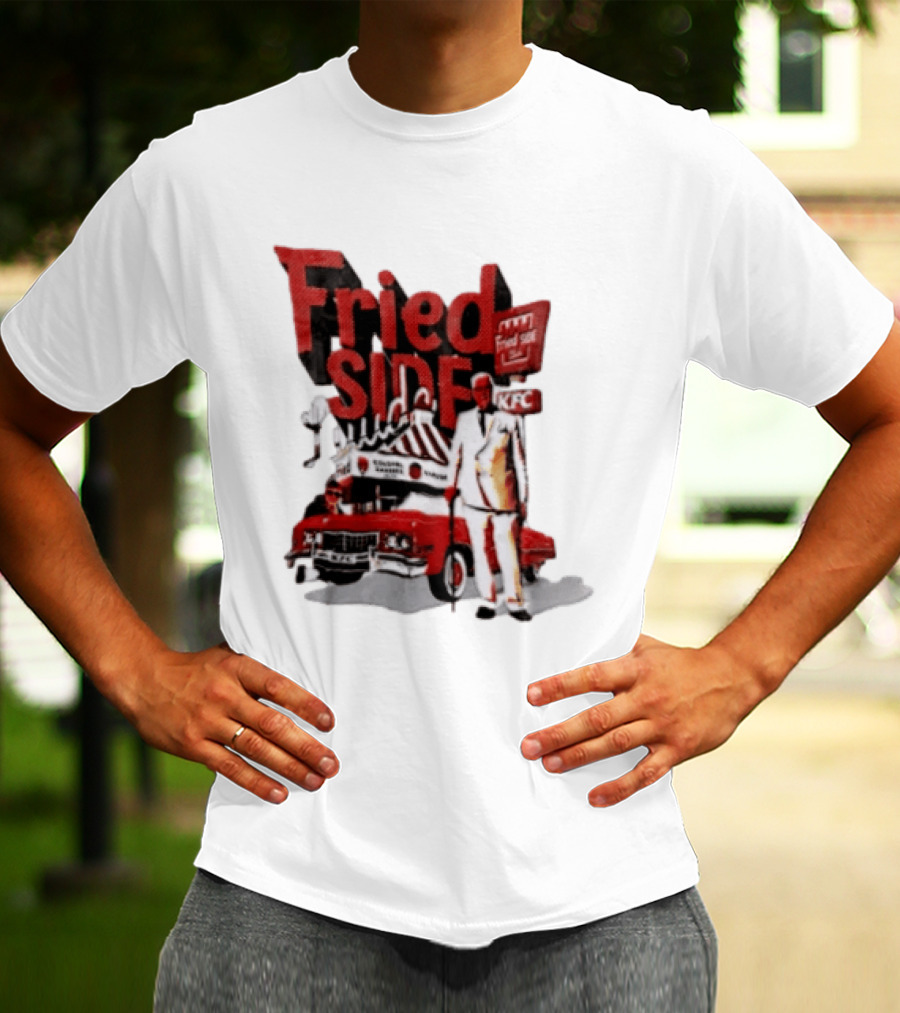 Fried Side Club KFC Colonel Sanders Kentucky Fried Luude Car T-Shirt