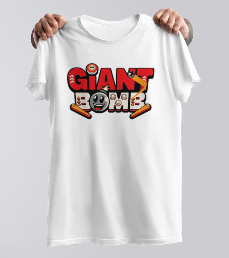 Giant Bomb Pinball Arcade Game Logo Retro Style Hat T-Shirt