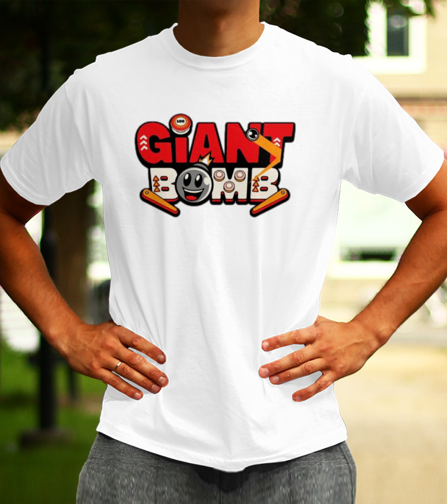 Giant Bomb Pinball Arcade Game Logo Retro Style Hat T-Shirt