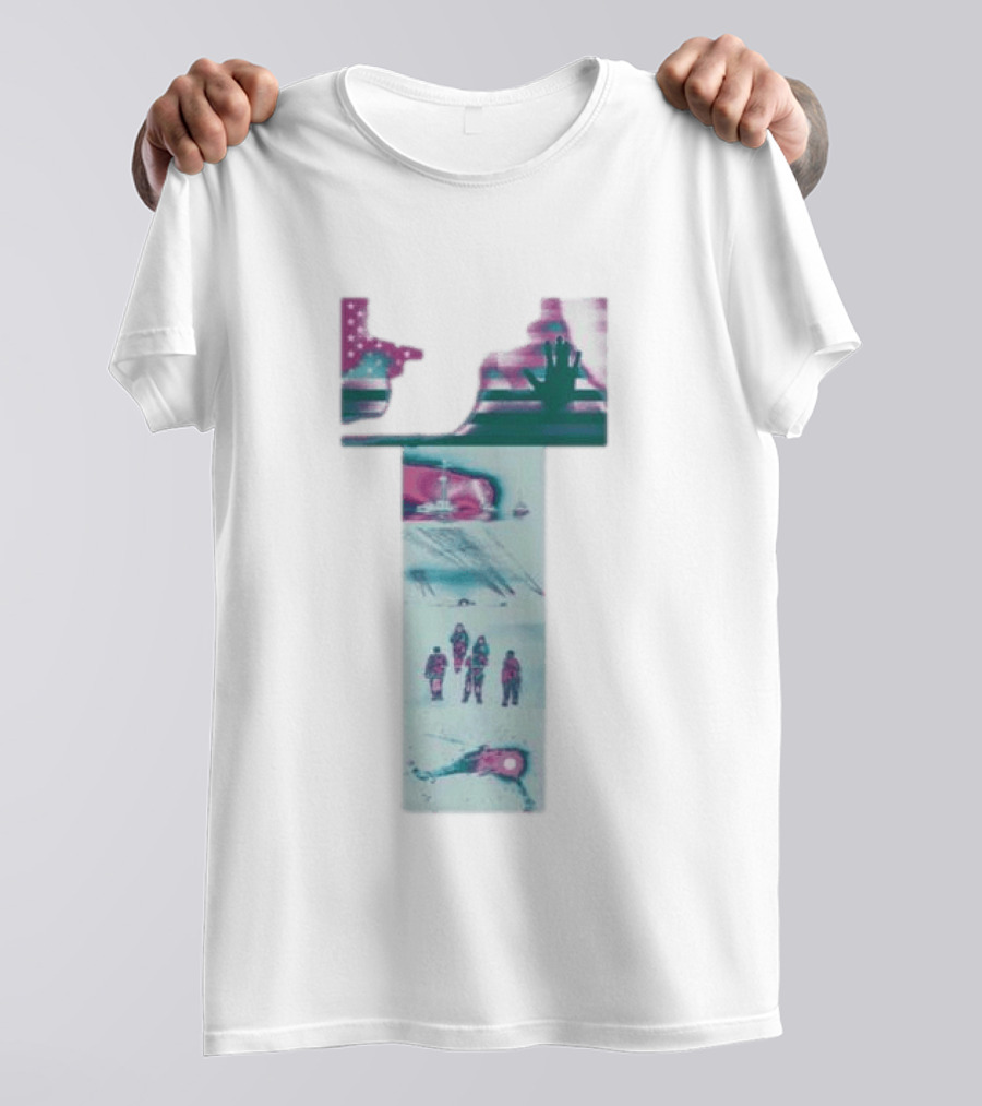 Hydeforce Taxpayer White Patriotic Exploration Flag And Arctic Adventure Scene T-Shirt