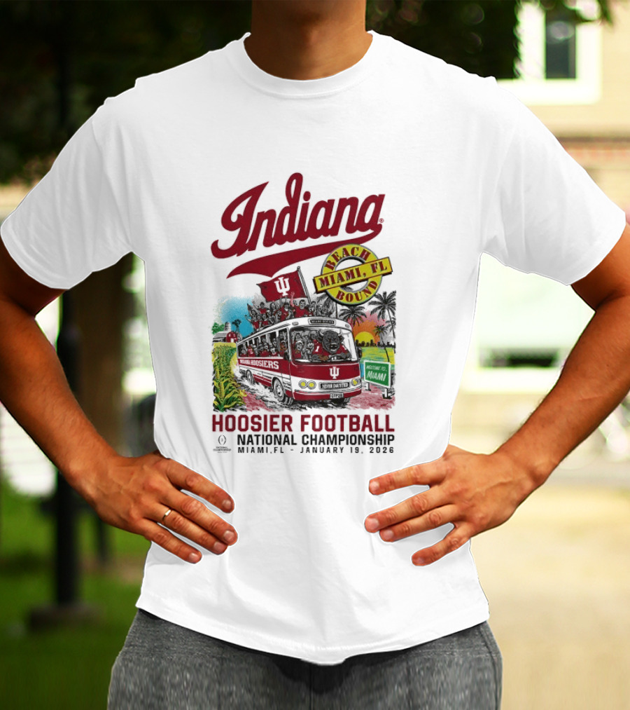 Indiana Hoosiers Football National Championship Beach Bound Miami FL January 2026 T-Shirt