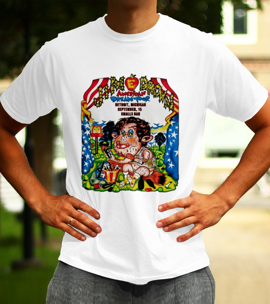 Jim E. Brown American Dream Tour Detroit Michigan September 15 Smalls Bar Concert T-Shirt