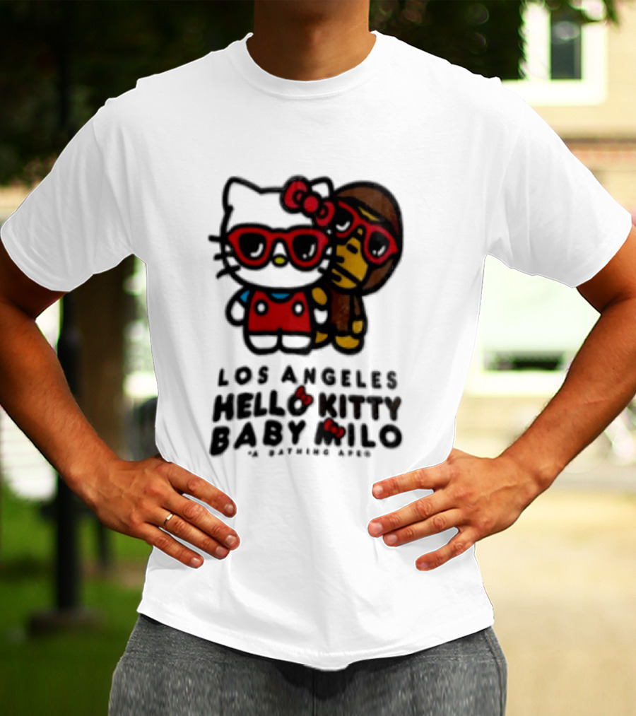 Los Angeles Hello Kitty Baby Milo A Bathing Ape Collaboration T-Shirt