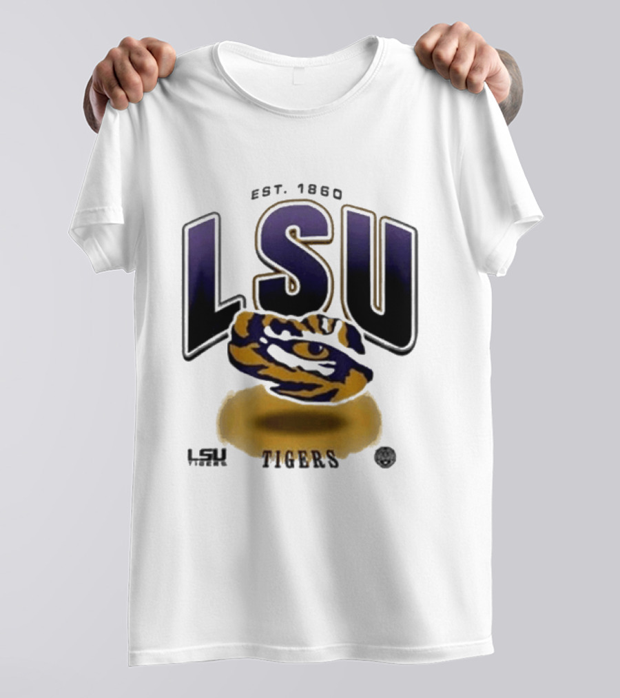 LSU Tigers Est. 1860 Bold Letter Tiger T-Shirt