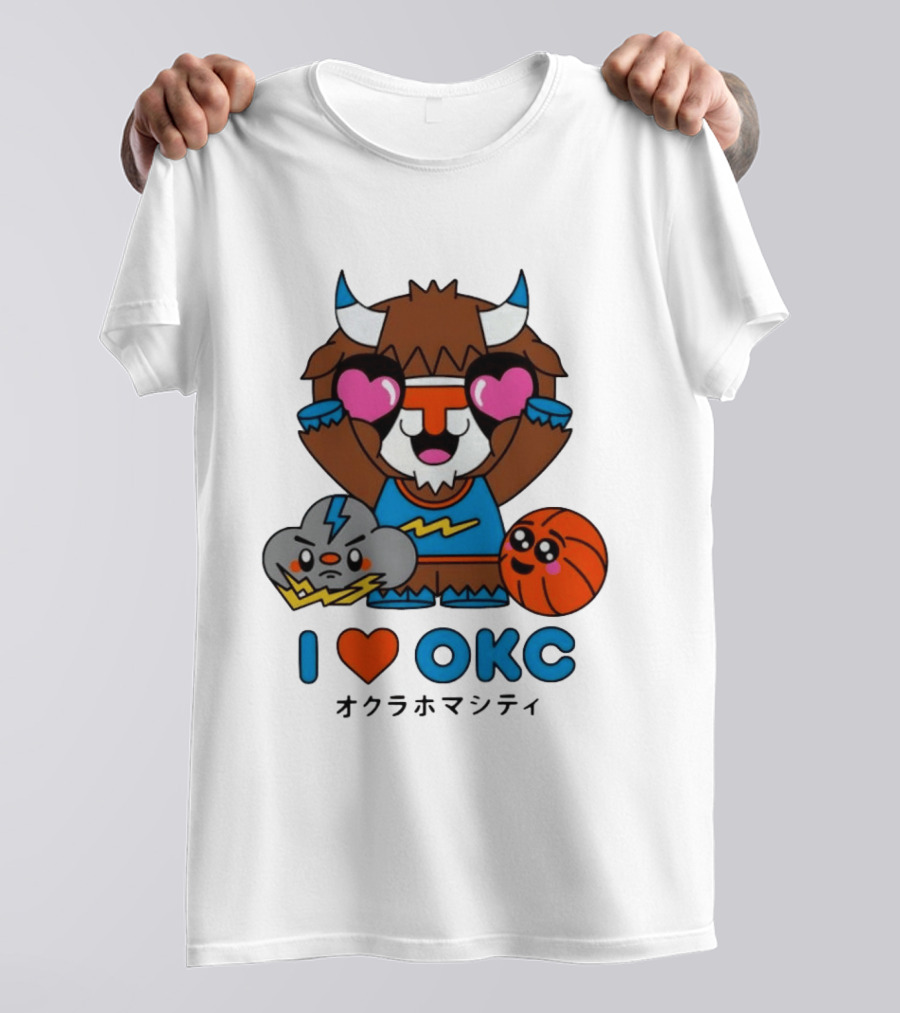 Oklahoma City Thunder Love OKC Basketball Thunderbolt T-Shirt
