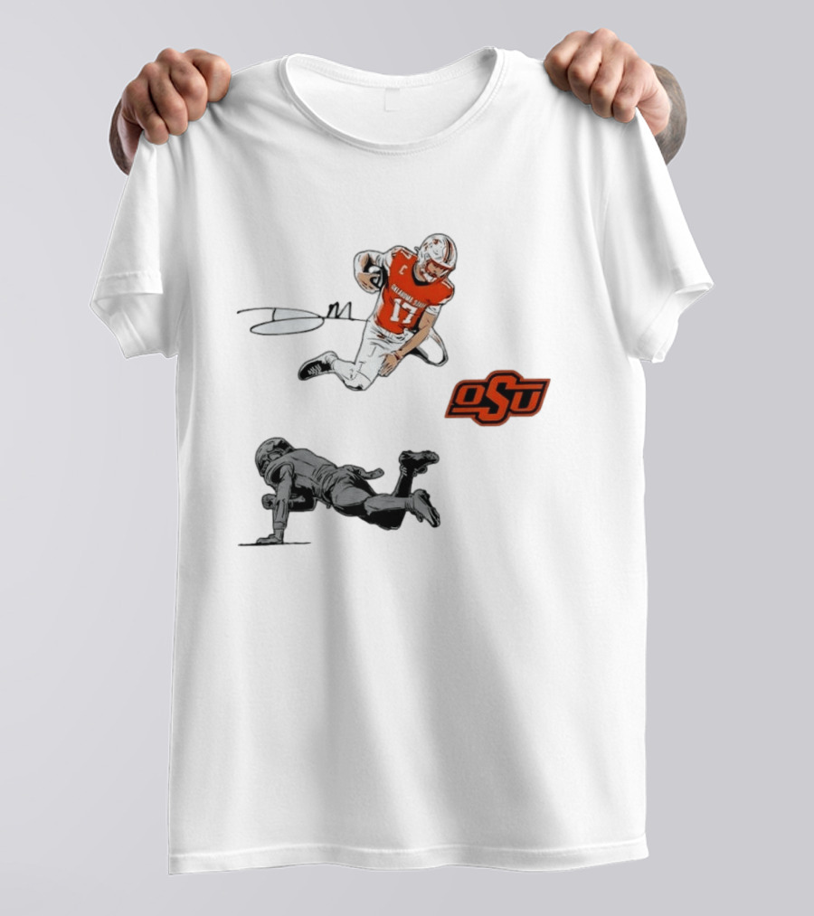Oklahoma State Cowboys Football Drew Mestemaker Air Mesty OSU Quarterback 17 T-Shirt