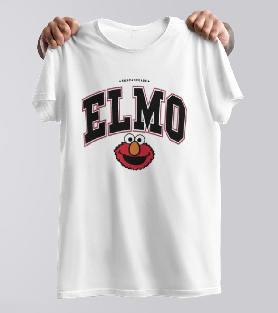 Qagoma Store 2023 Elmo College Red Ringer T-Shirt