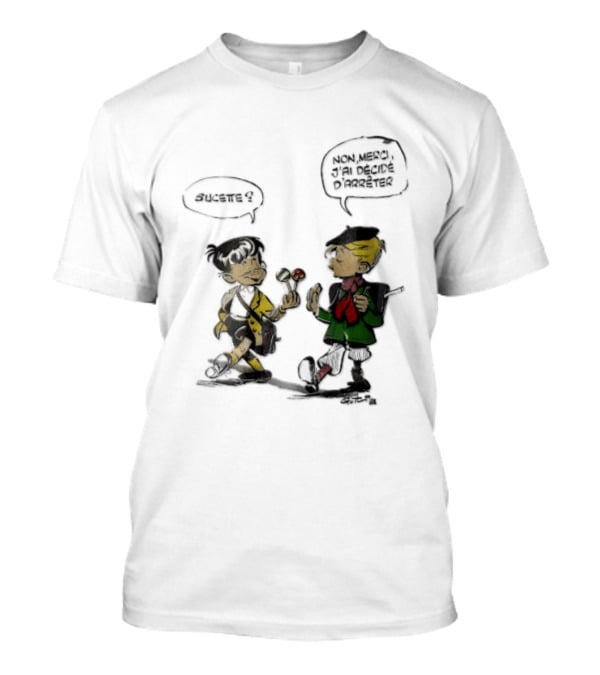 Sucette Non Merci Jai Decide Darreter Gotlib Cartoon French Schoolboys T-Shirt
