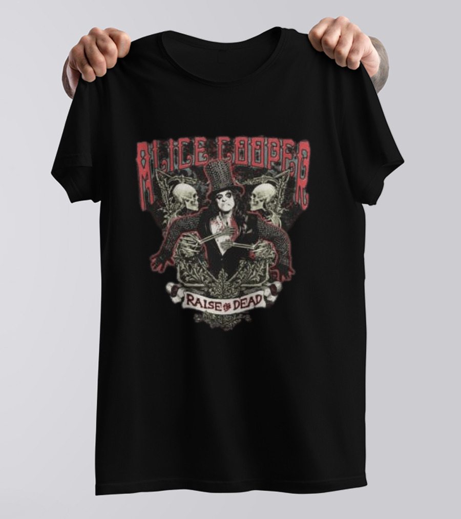 Alice Cooper Raise The Dead Skeleton Vintage Music T-Shirt