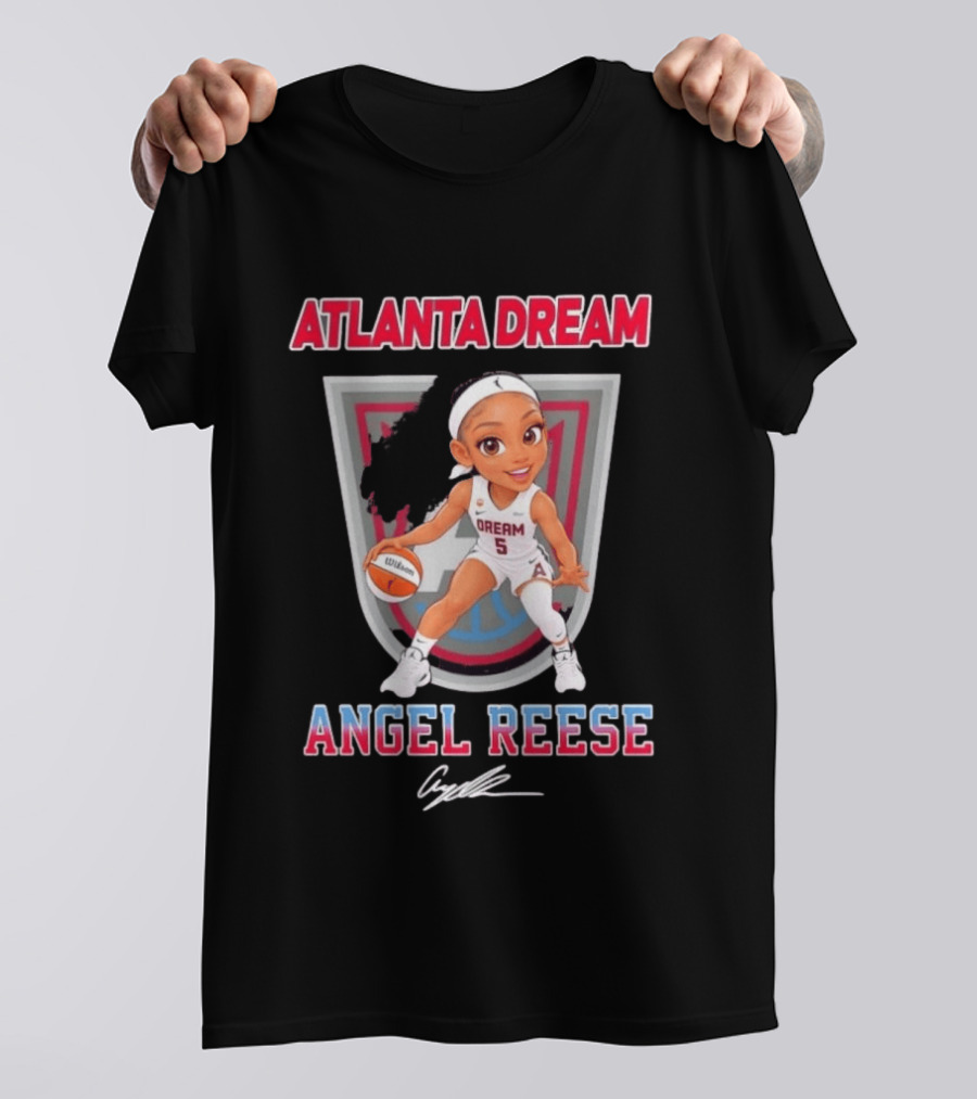 Atlanta Dream Angel Reese No 5 Chibi Basketball T-Shirt