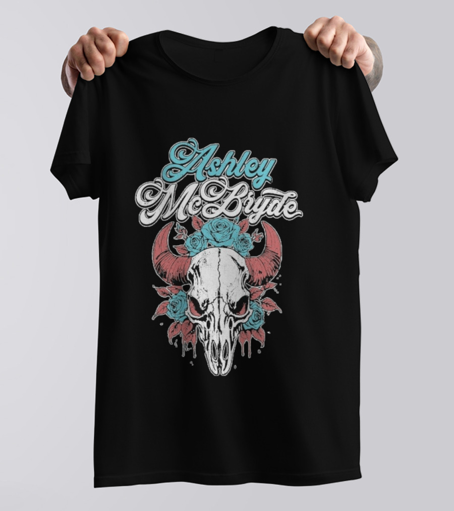 Ashley McBryde Skull Roses Floral T-Shirt