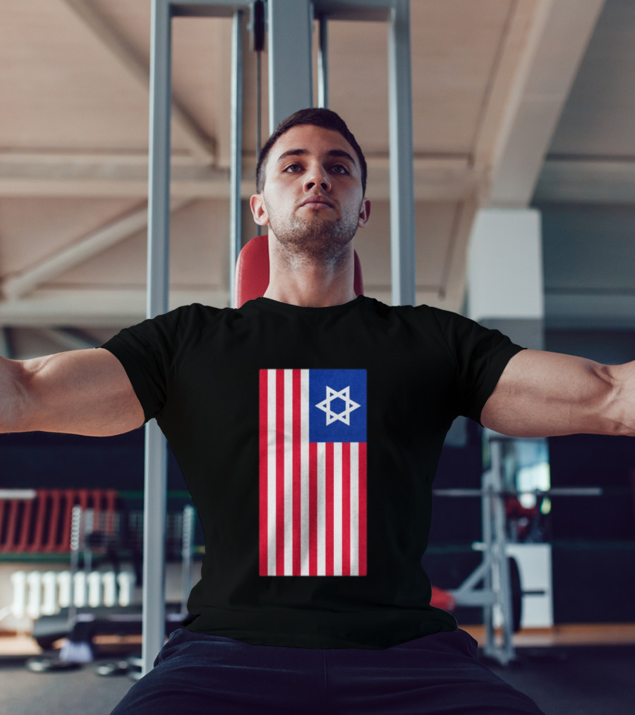 Hyde Force Store Very Serious Marine Casualty USA Israel Flag T-Shirt