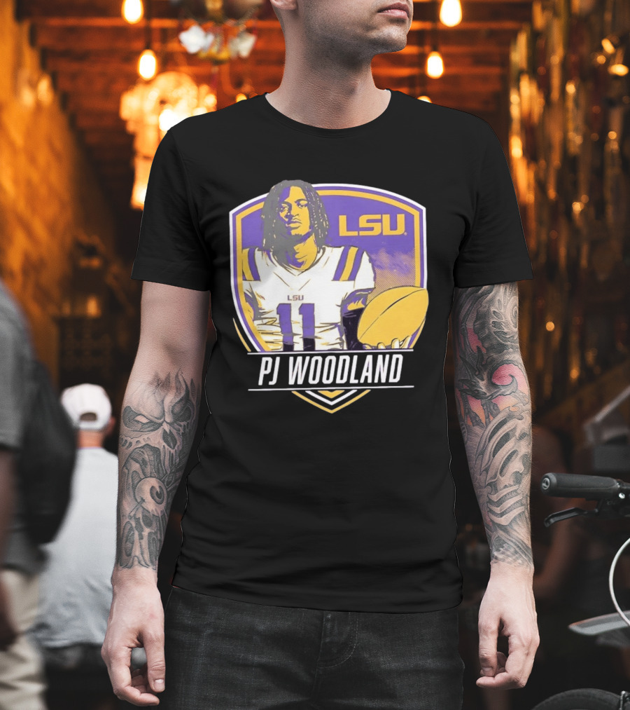 LSU Tigers Football PJ Woodland No 11 T-Shirt