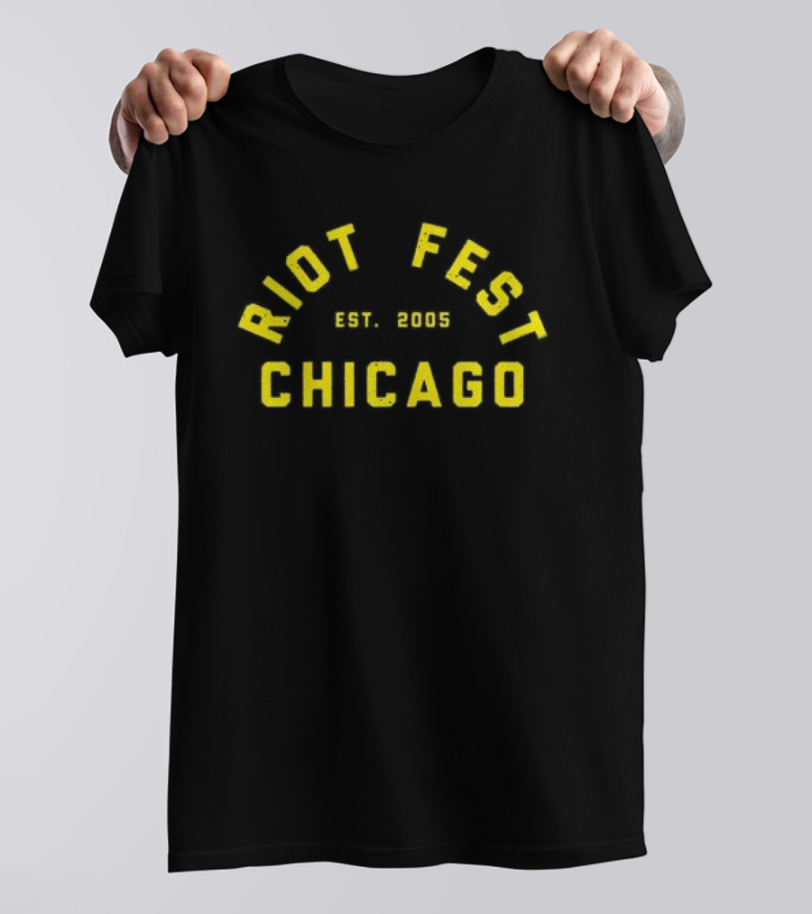 Riot Fest Chicago Est 2005 Yellow Lineup 2026 Riot Brand Store T-Shirt