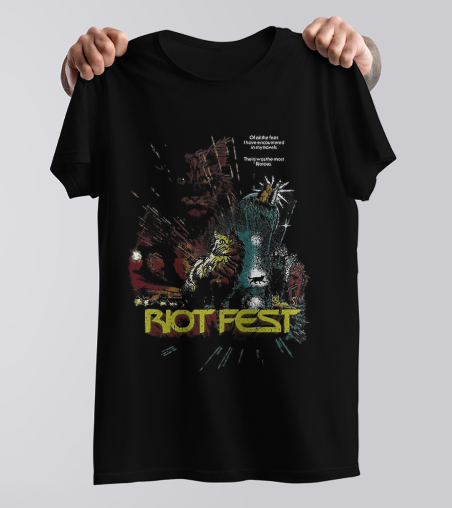 Riot Fest 2026 Chicago Douglass Park September 18 20 Wrath Of Cats Lineup T-Shirt