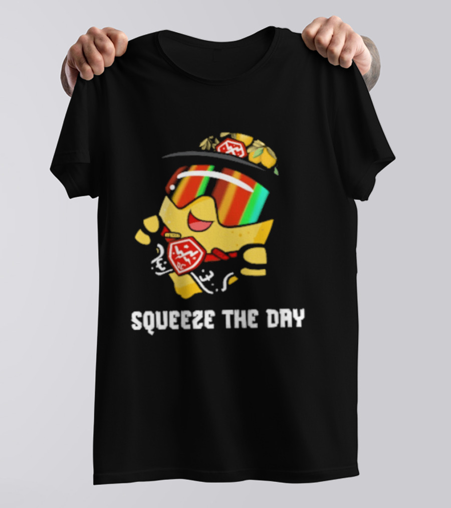 Lemon Guy Squeeze The Day Sunglasses Cool Vibe T-Shirt
