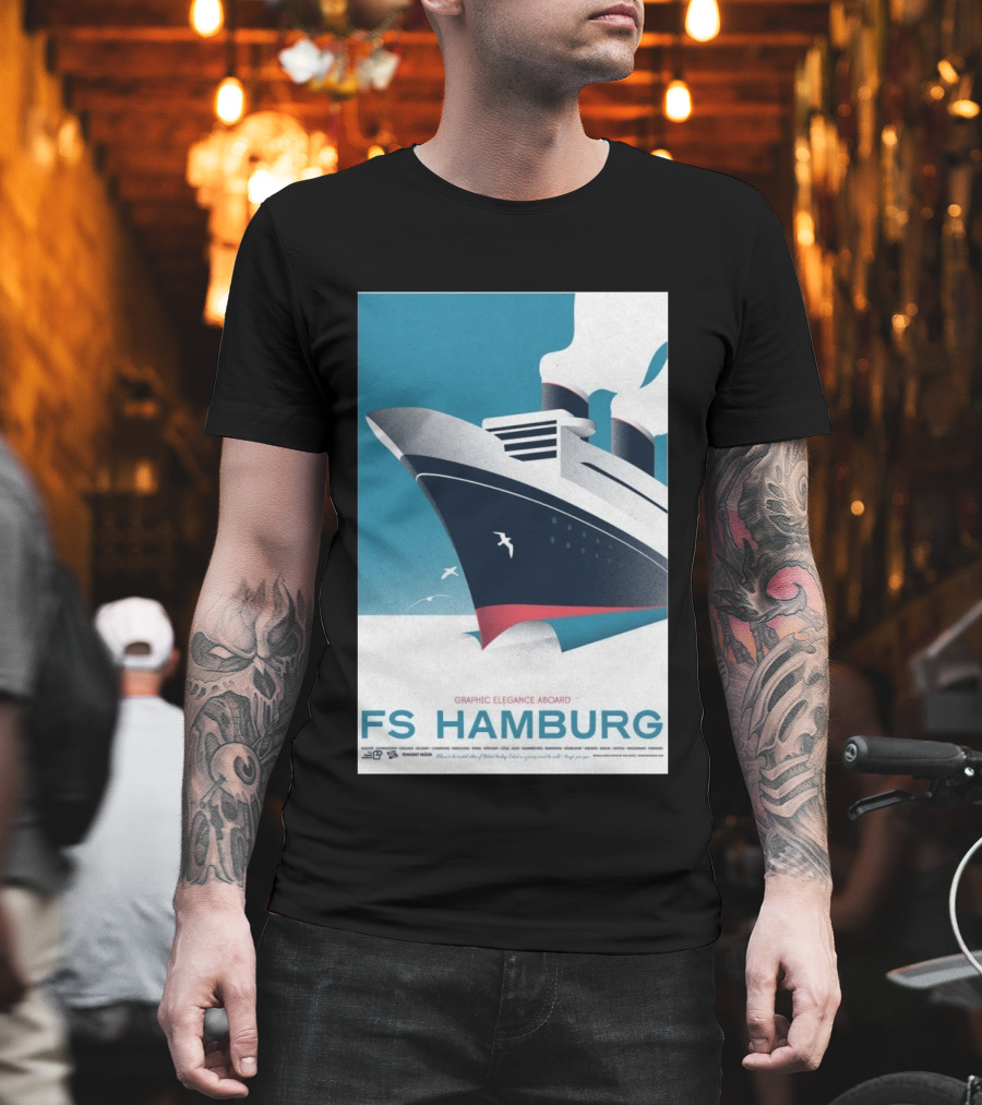 FS Hamburg Graphic Elegance Aboard Travel Maritime T-Shirt