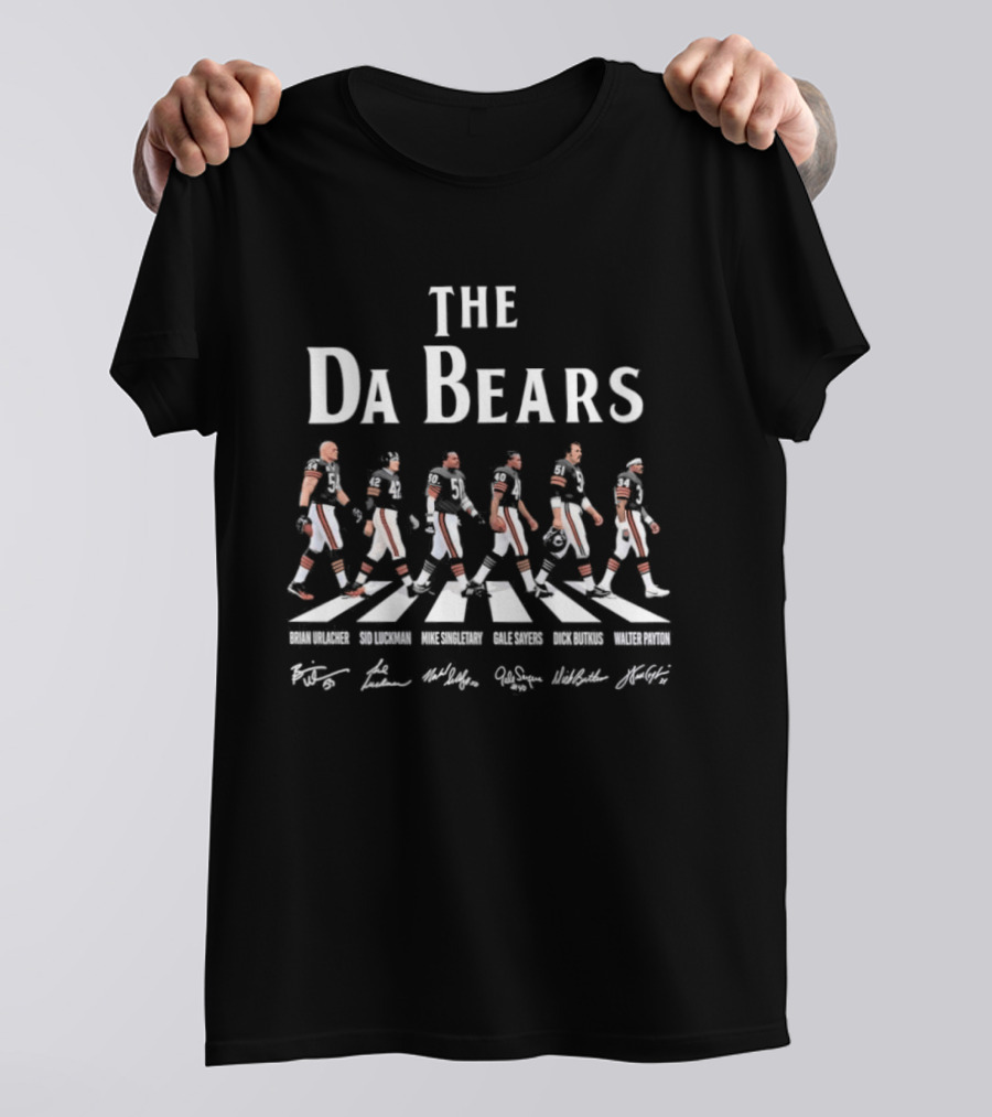 The Da Bears Brian Urlacher Sid Luckman Mike Singletary Gale Sayers Dick Butkus Walter Payton Abbey Road T-Shirt