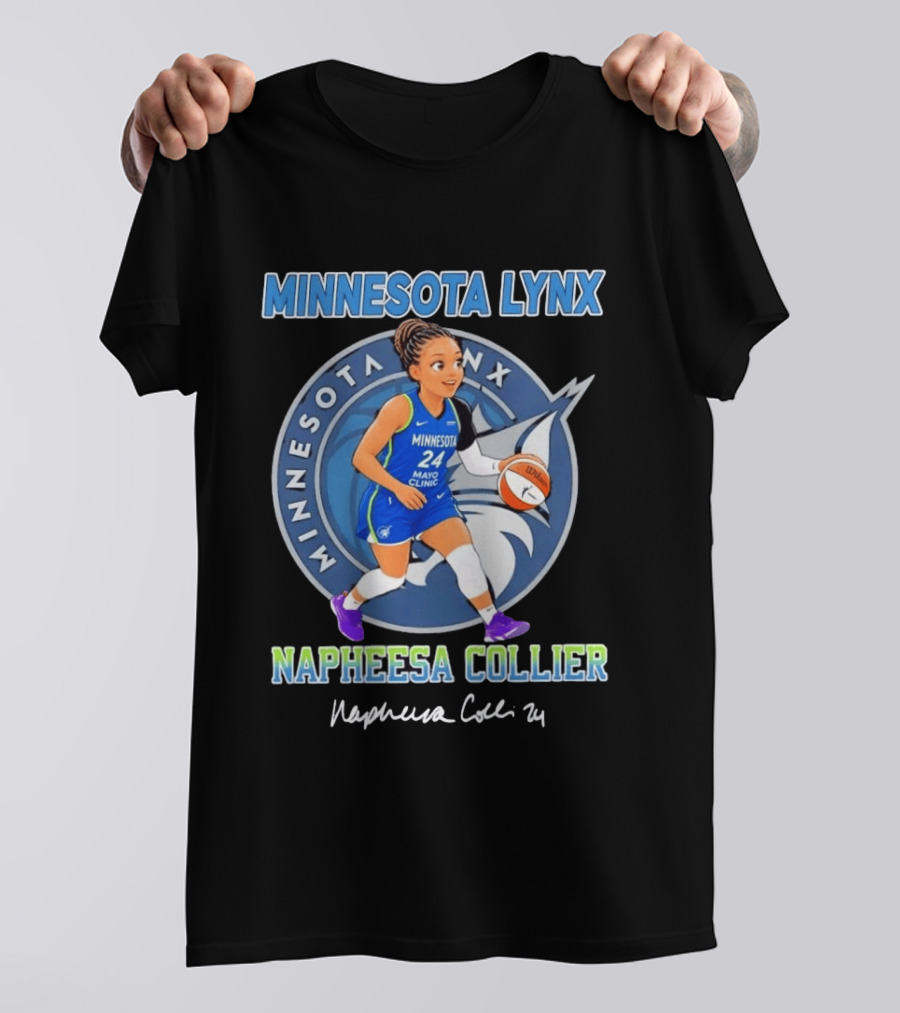 Minnesota Lynx Napheesa Collier 24 Chibi Basketball Player T-Shirt