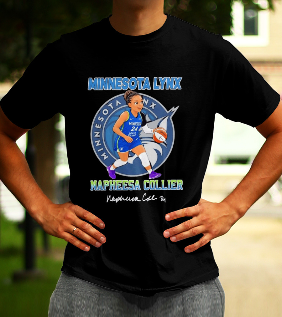 Minnesota Lynx Napheesa Collier 24 Chibi Basketball Player T-Shirt