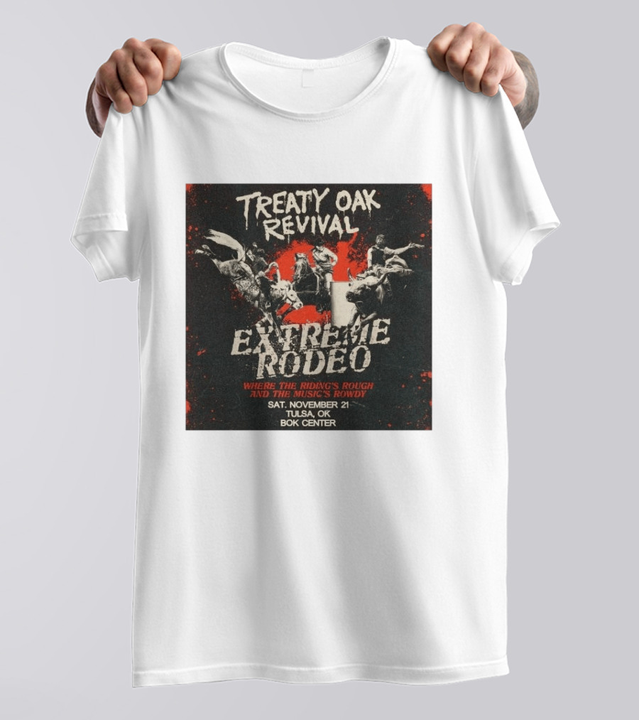 Treaty Oak Revival Extreme Rodeo Tulsa OK November 21 Bok Center Event T-Shirt