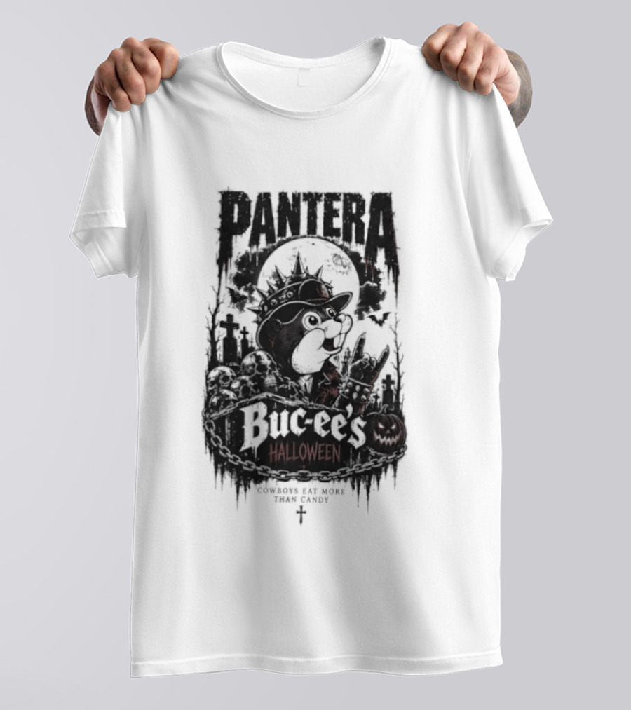 Pantera Buc Ee's Halloween Cowboys Eat More Than Candy T-Shirt